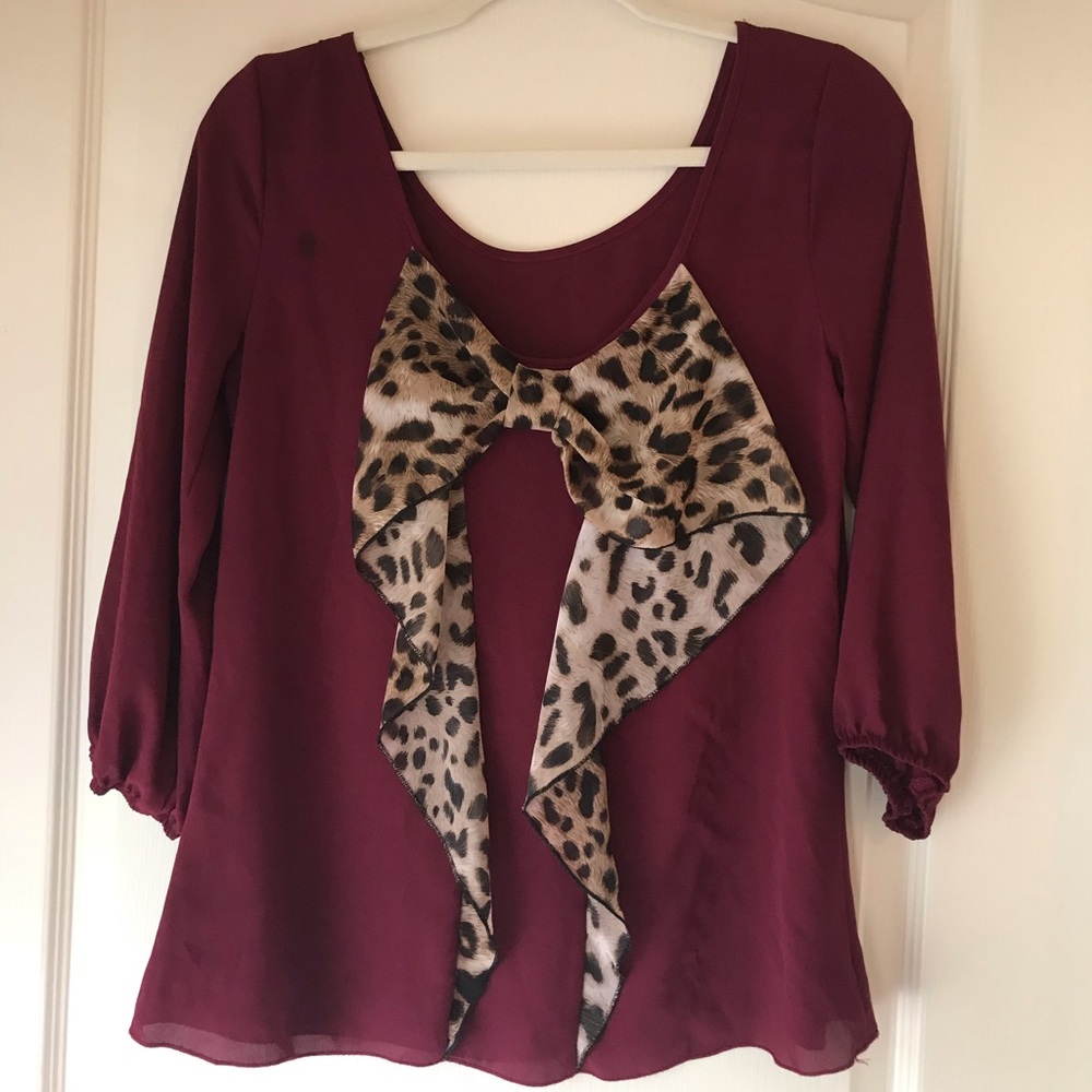 Cheetah bow shirt